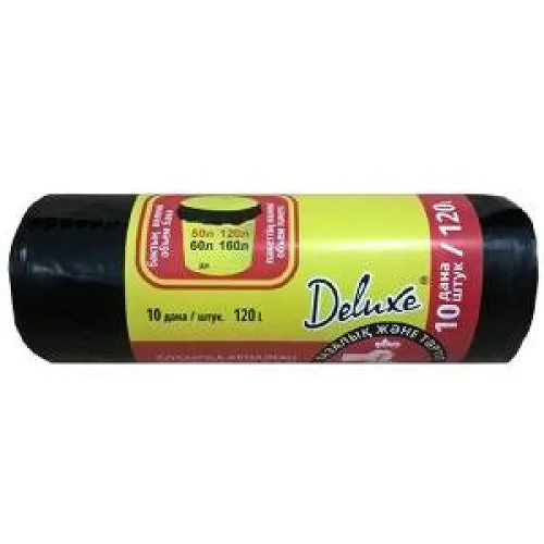 Пакет для мусора Delux 120 л 35мкр 10 пакетов в рулоне