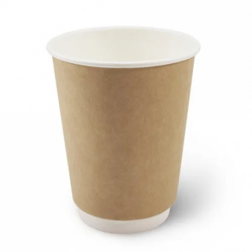 Стаканы бумажные двухслойные для горячих напитков крафт 0,3 мл 25 шт
