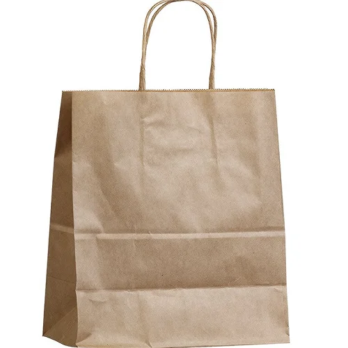 Пакет крафт с кручеными ручками 24*28 см 25 шт