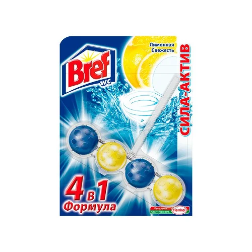 BREF Освежитель для туалета подвеска 4  в 1, 8 шариков