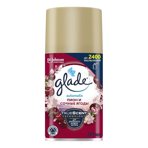 GLADE Automatic Освежитель воздуха Пион и сочные ягоды 269 мл 