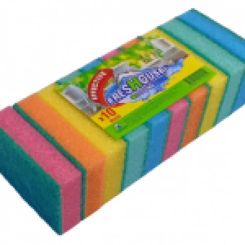 FRESHOUSE Губки для мытья посуды 10 шт