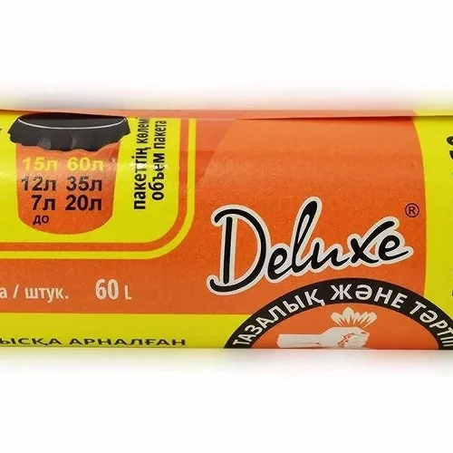 Пакет для мусора Delux 60 л 25 мкр 10 пакетов в рулоне