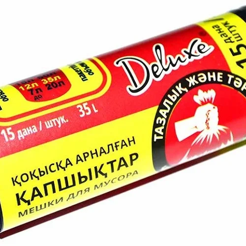 Пакет для мусора Delux 35 л без завязок 15 пакетов в рулоне