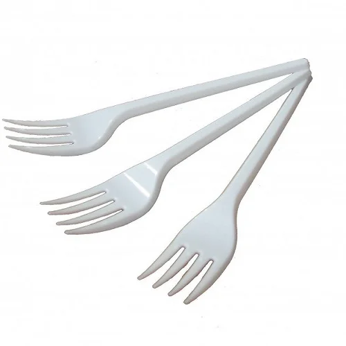 Вилки пластиковые белые 100 шт